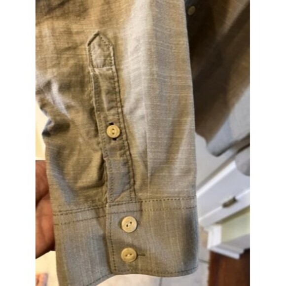 Timberland Button-Down Shirt Mens Sz XXL Tan Long Sleeve Cotton Rugged gorpcore - Picture 5 of 9